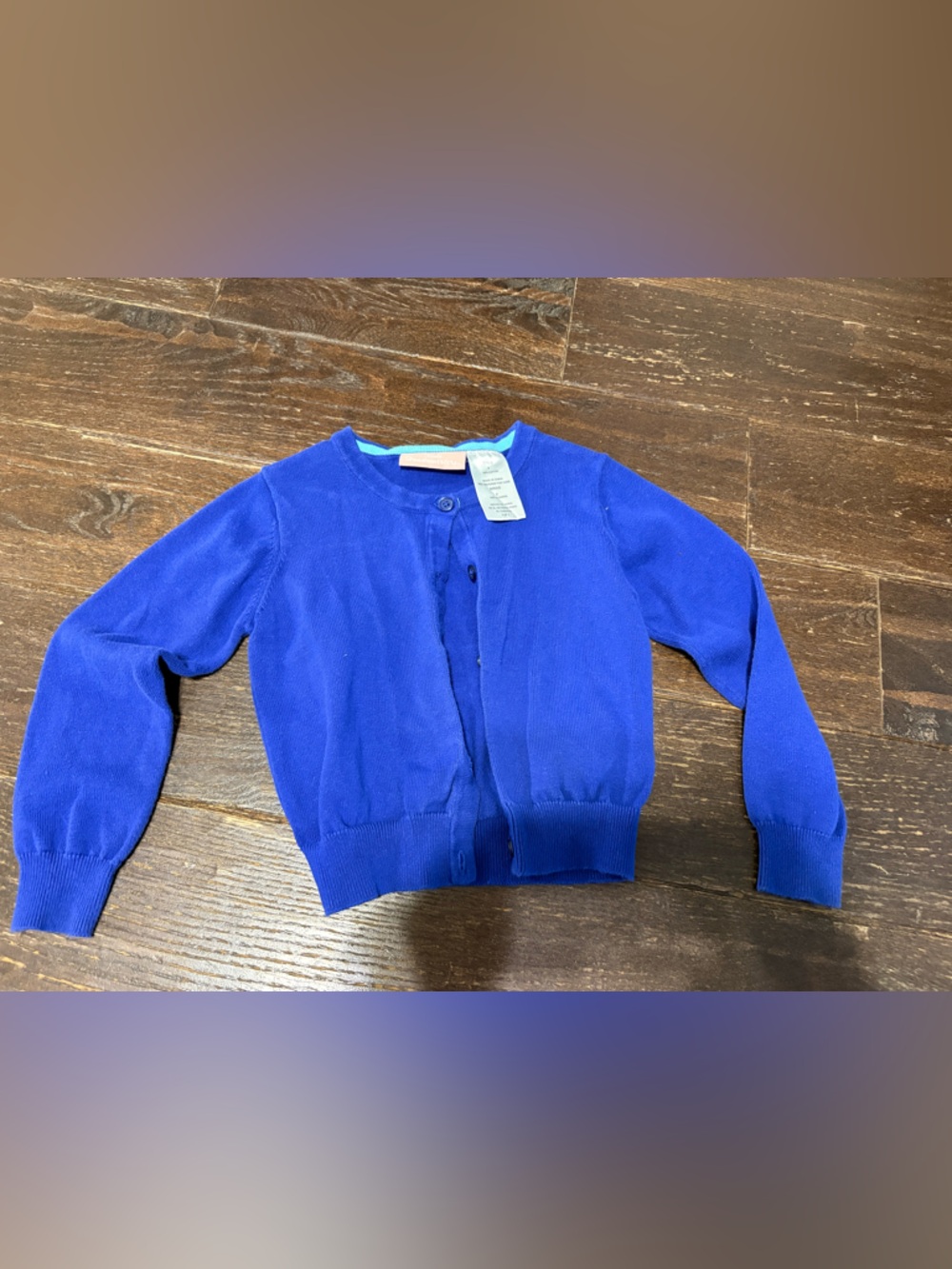Nina Bright Royal Blue/ purple Button-Up Cardigan